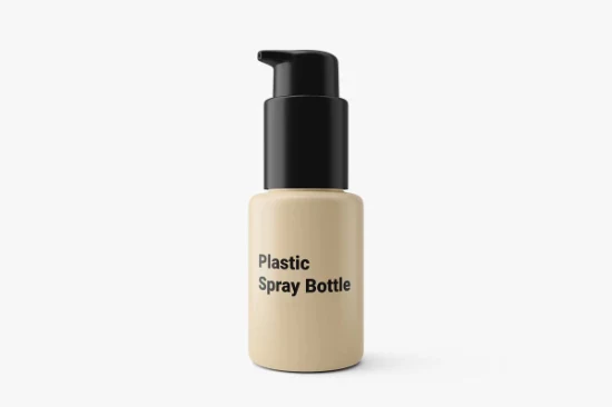 Luxuriöse Kosmetikverpackung, gerade, rund, 30 ml, Behälter für flüssige Grundierung, Kunststoffflasche mit Pumpe